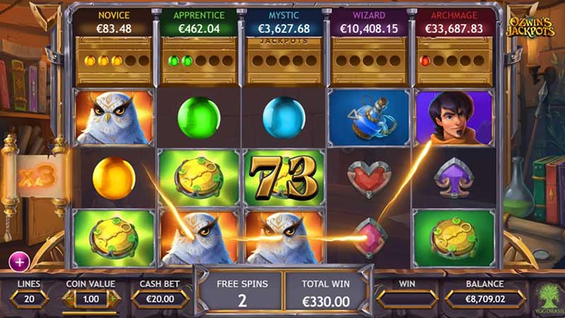 thiết kế game Ozwin's Jackpots